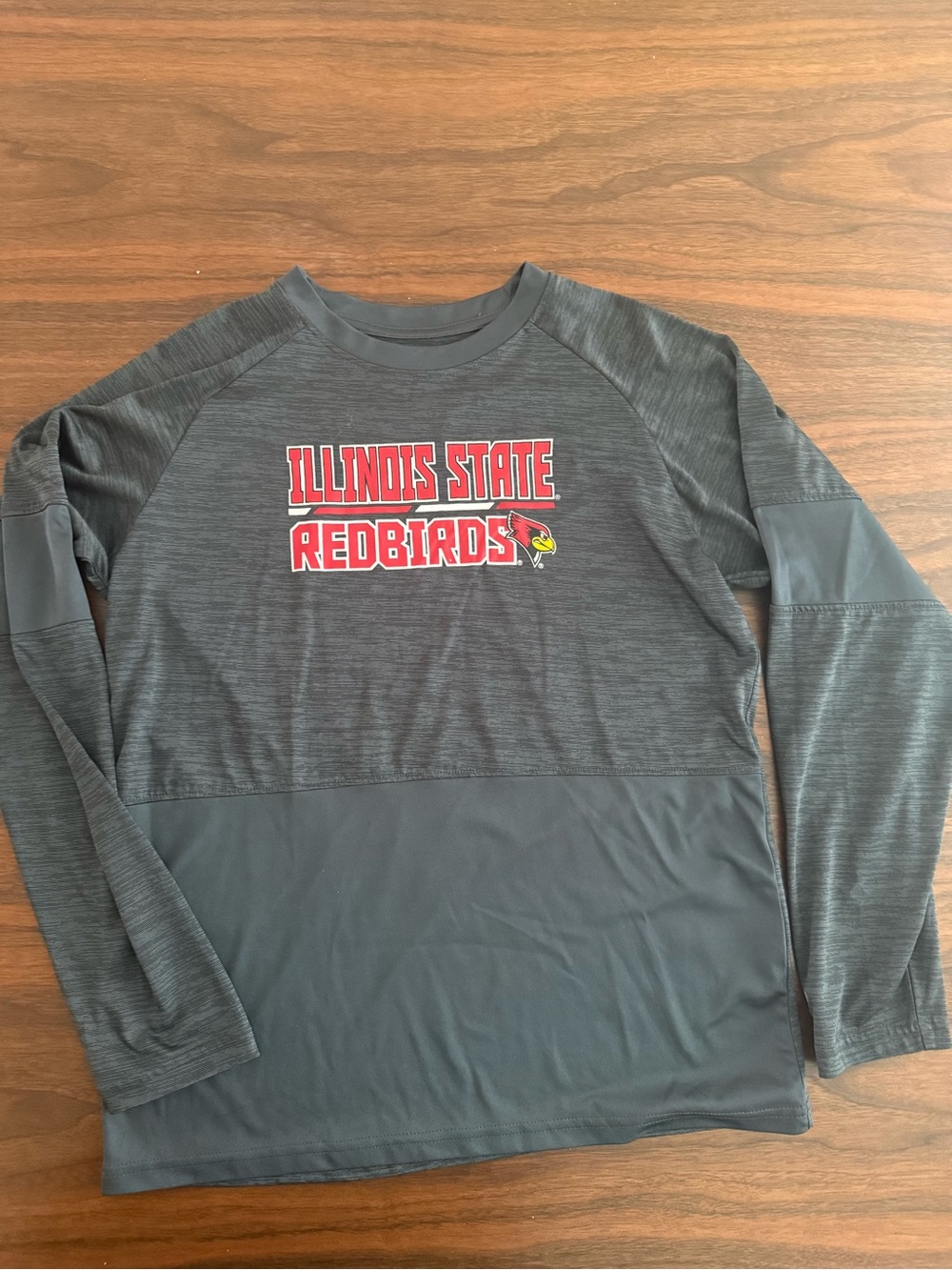 Illinois State Redbirds Dryfit Youth Long-Sleeve Gray Team Shirt Dryfit